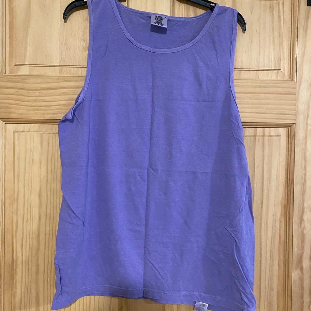 Comfort Colors Blue Sleeveless Tank Top